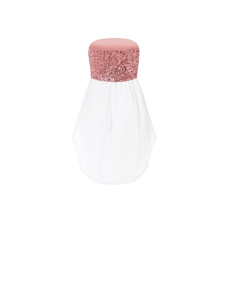 Blouse bustier avec détail recouvert de paillettes Rinascimento