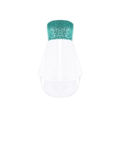 Blouse bustier avec détail recouvert de paillettes Rinascimento
