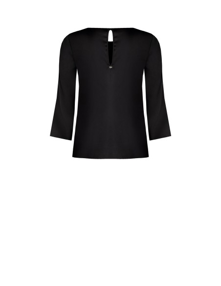 Ruime vierkante satijnen blouse met 3/4-mouwen Rinascimento