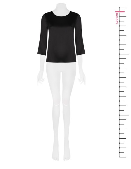 Ruime vierkante satijnen blouse met 3/4-mouwen Rinascimento