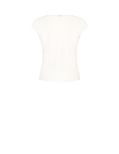Blouse à col en V en satin fluide Rinascimento
