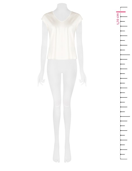 Blouse à col en V en satin fluide Rinascimento
