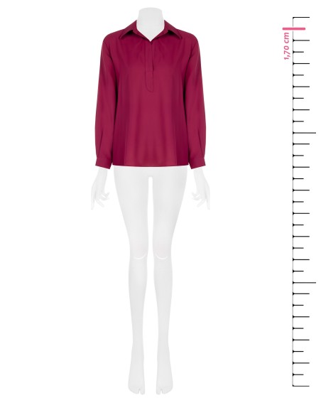 Chemise en georgette fluide sans boutons Rinascimento