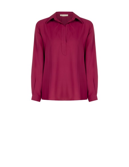 Vloeiende blouse van georgette zonder knopen Rinascimento