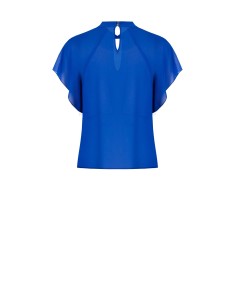 Vloeiende blouse van georgette met maxi-volant Rinascimento 2
