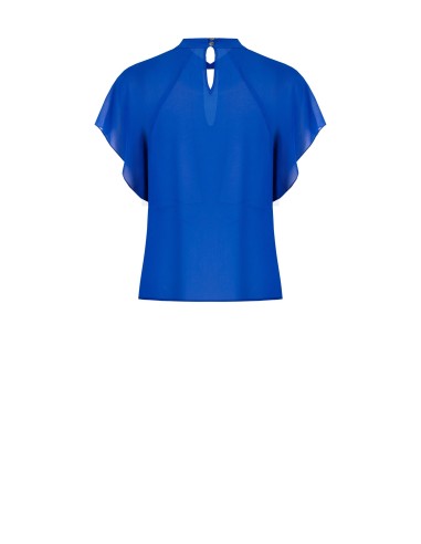 Chemisier en georgette fluide avec volants Maxi Rinascimento