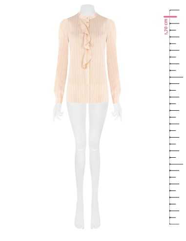 Regular fit blouse van lichte stof met volant Rinascimento