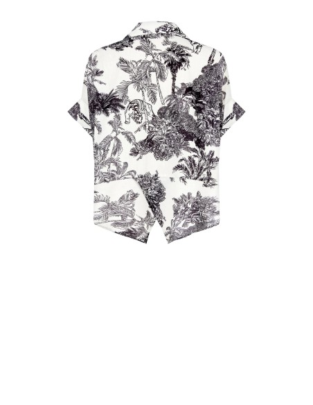 Asymétrique Sur Chemise Jungle Motif Rinascimento