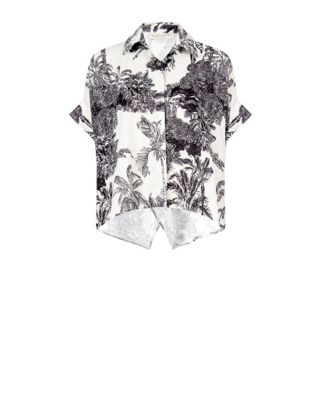 Asymétrique Sur Chemise Jungle Motif Rinascimento