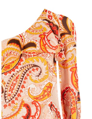 Top asymétrique plissé avec volants Rinascimento