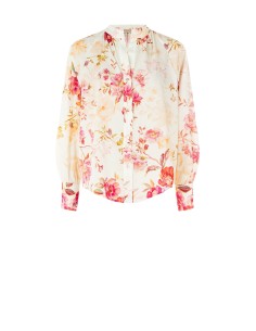 Rinascimento - Chemise en coton à col en V avec encolure centrale