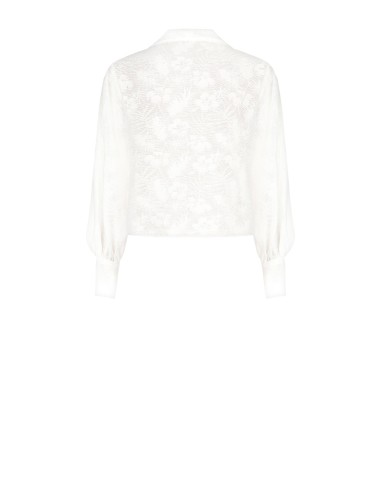Wijde blouse van viscosemix met devoré Rinascimento