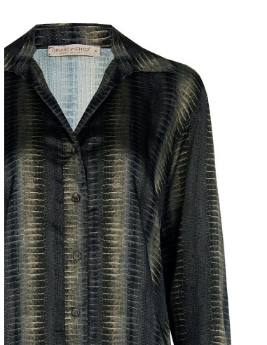 Rinascimento - Chemise large et fluide en satin python