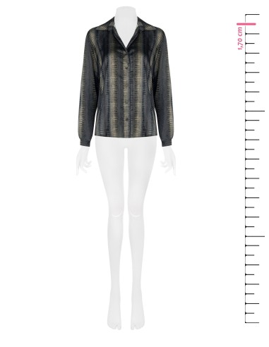 Rinascimento - Chemise large et fluide en satin python