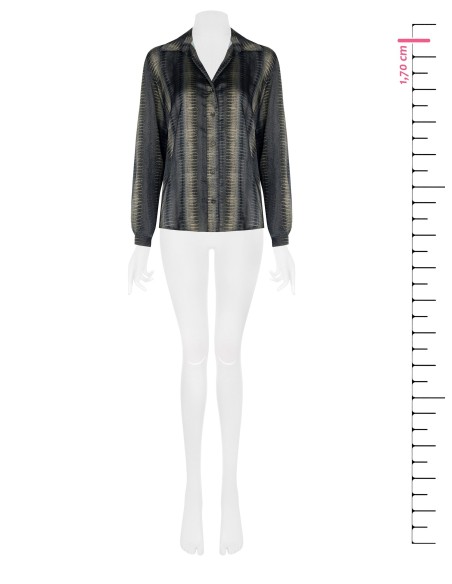 Rinascimento - Chemise large et fluide en satin python