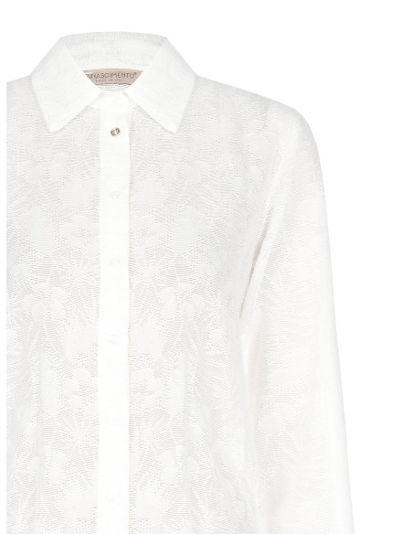Rinascimento - Chemise perforée en mélange de viscose
