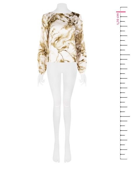 Blouse ample à motifs pailletés Rinascimento