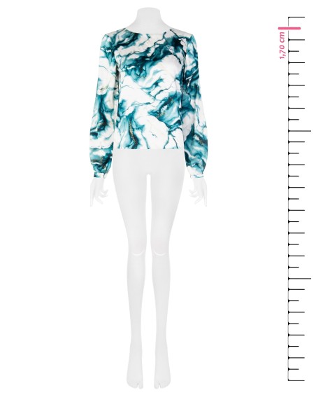 Ruime blouse met glittervlekken Rinascimento