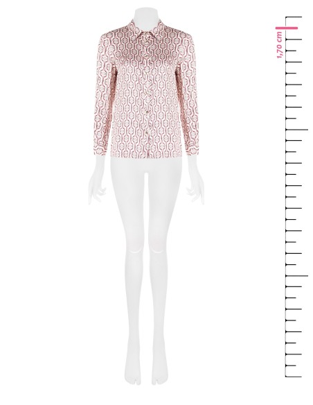 Regular viscose blouse met Rinascimento-logoknopen