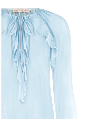 Blouse van lichtgewicht, semitransparante stof met ruches Rinascimento