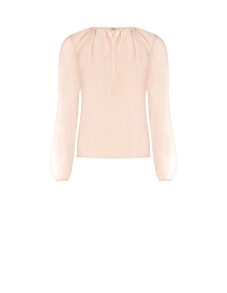 Blouse van lichtgewicht, semitransparante stof met ruches Rinascimento