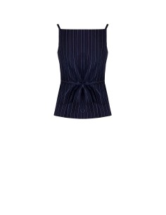 Gilet en tissu rayé tennis légèrement froissé avec liens au dos Rinascimento 2