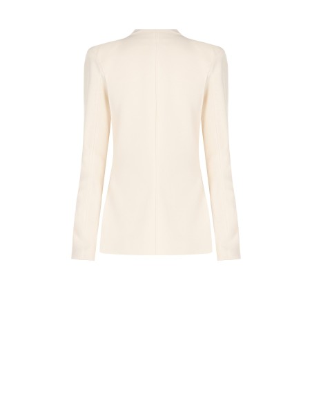 Veste blazer en crêpe scuba sans revers Rinascimento