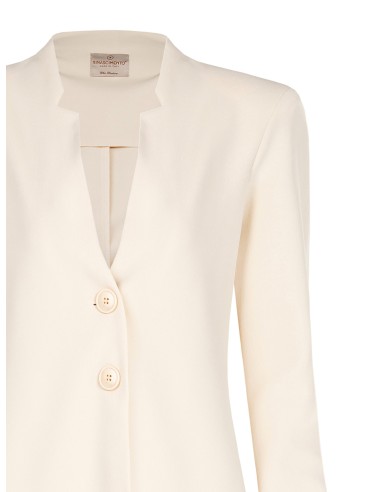 Veste blazer en crêpe scuba sans revers Rinascimento