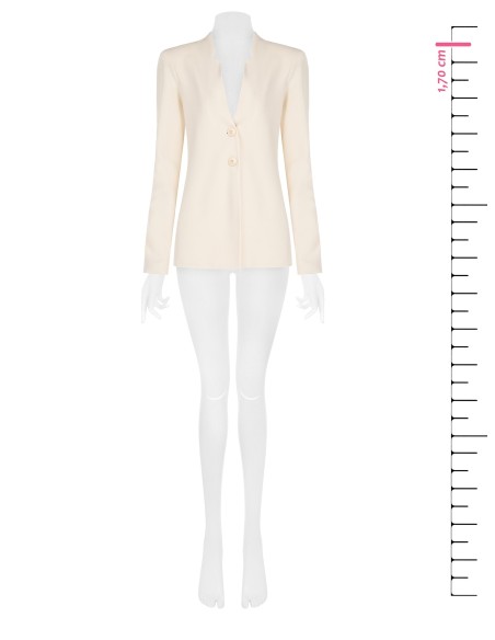 Veste blazer en crêpe scuba sans revers Rinascimento