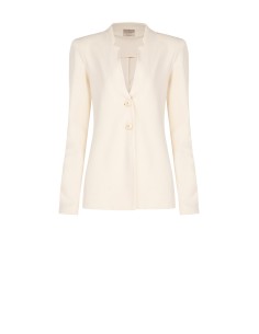 Veste blazer en crêpe scuba sans revers Rinascimento