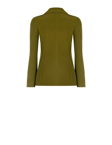 Technical Fabric Blazer Jacket With Logo Buttons Rinascimento