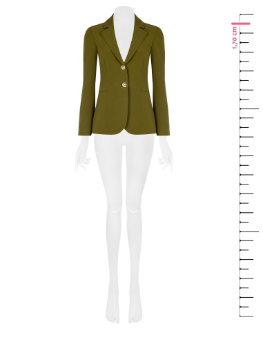 Technical Fabric Blazer Jacket With Logo Buttons Rinascimento