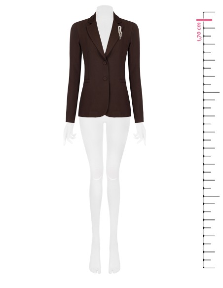 Getailleerde blazer met strass-speld Rinascimento