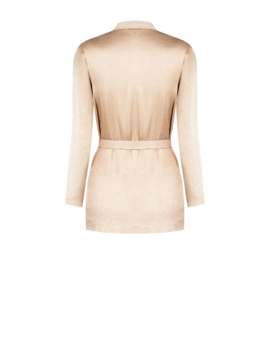 Veste ouverte en satin légèrement froissé avec épaulettes et ceinture coordonnée Rinascimento