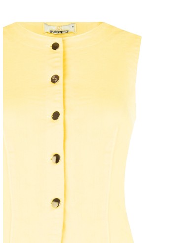 Getailleerd lang denimgilet van stretchdenim van Rinascimento