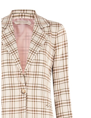 Veste blazer à carreaux en polyviscose Rinascimento