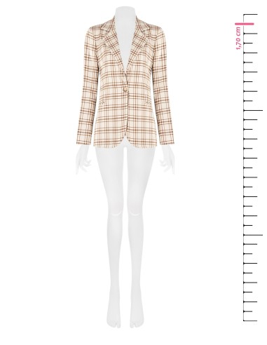 Veste blazer à carreaux en polyviscose Rinascimento