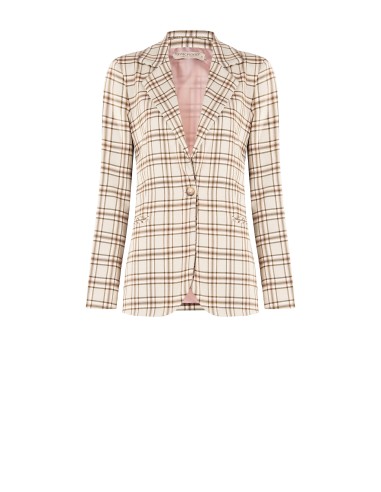 Veste blazer à carreaux en polyviscose Rinascimento