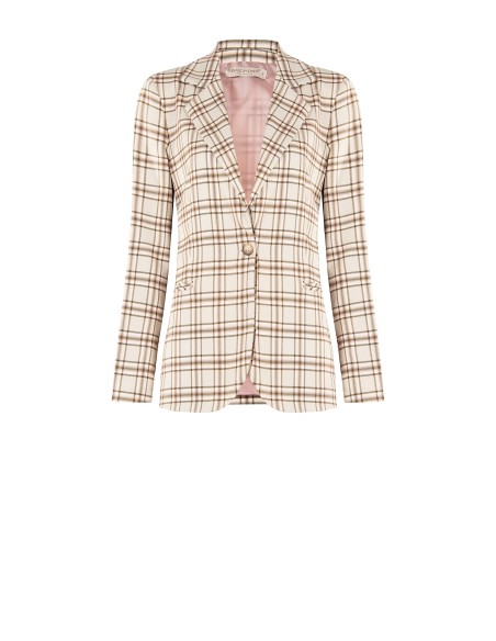 Veste blazer à carreaux en polyviscose Rinascimento