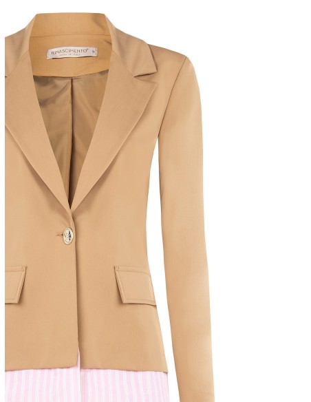 Veste blazer en polyviscose avec empiècements à rayures Rinascimento