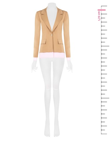 Veste blazer en polyviscose avec empiècements à rayures Rinascimento