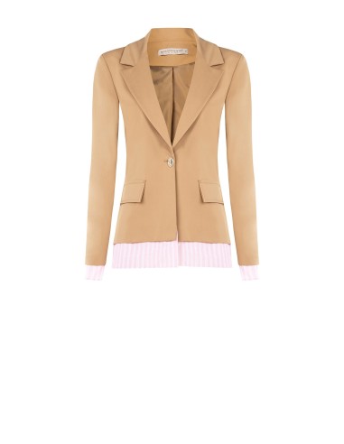 Veste blazer en polyviscose avec empiècements à rayures Rinascimento