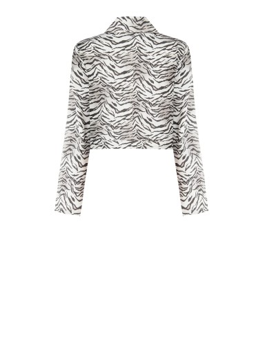 Veste en jean extensible zébrée Rinascimento