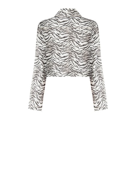 Veste en jean extensible zébrée Rinascimento
