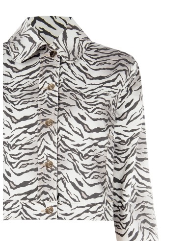 Zebraprint stretchjeansjasje Rinascimento