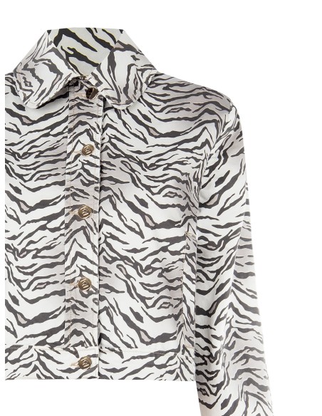 Veste en jean extensible zébrée Rinascimento