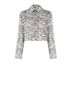 Veste en jean extensible zébrée Rinascimento
