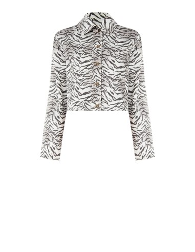 Veste en jean extensible zébrée Rinascimento