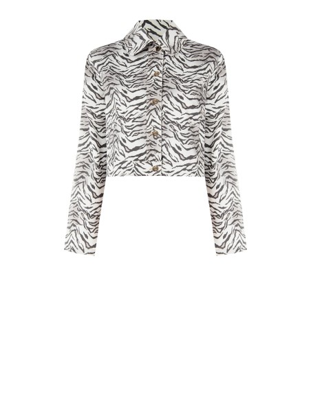 Veste en jean extensible zébrée Rinascimento