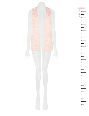 Gilet long ouvert en dentelle Rinascimento